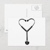 Heart Stethescope Briefkaart (Voorkant / Achterkant)