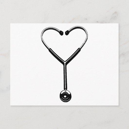 Heart Stethescope Briefkaart (Voorkant)