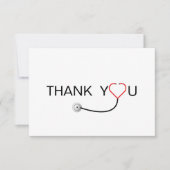 Heart Stethoscoop Doctor Hartelijk dank Bedankkaart (Voorkant)