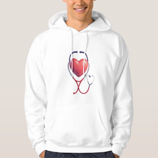 Heart Stethoscoop Love Hoodie (Voorkant)