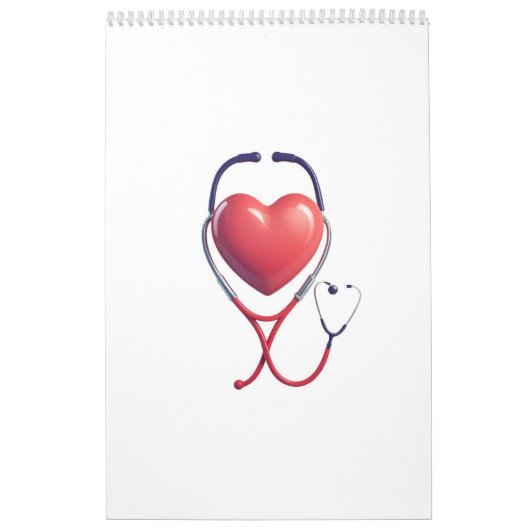 Heart & Stethoscoop Notebook | Medical School & Nu Kalender (Hoes)