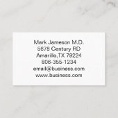 Heart Stethoscoop-Visitekaartje Visitekaartje (Achterkant)