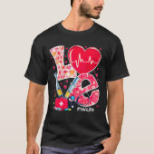 Heart Stethoscope Love Valentijns Medical Assistan T-shirt (Voorkant)