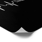 Heart Stethoscope Nursery Heartbeat Gift Nurse  Poster (Hoek)