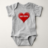 HEART STOPPER Toddler Cute Big Red Heart Romper (Voorkant)