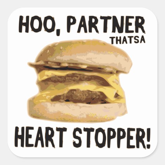 Heart Stopper Vierkante Sticker (Voorkant)