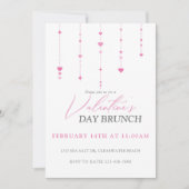 Heart String Valentijnsdag Brunch Uitnodiging (Voorkant)