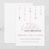 Heart String Valentijnsdag Brunch Uitnodiging (Voorkant / Achterkant)