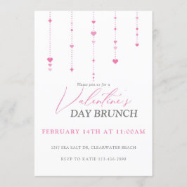 Heart String Valentijnsdag Brunch Uitnodiging