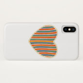 Heart Stripes iPhone Case (Achterkant (horizontaal))