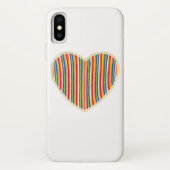 Heart Stripes iPhone Case (Achterkant)