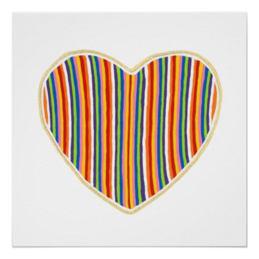 Heart Stripes Perfect Poster (Voorkant)