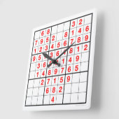 Heart Sudoku Clock met downloadbare puzzle (Easy) Vierkante Klok (Hoek)