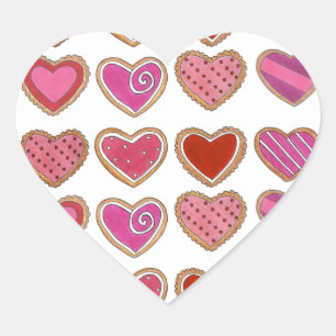 Heart Sugar Cookies Valentijnsdag Baking Hart Sticker