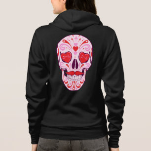 Heart Sugar Skull & Arrows Zip Hoodie