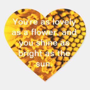 Heart Sunflower Hart Sticker