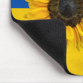 Heart Sunflower op Oekraïense vlag Muismat (Hoek)