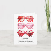 Heart Sunnies bruidsmeisje voorstel Kaart (Voorkant)