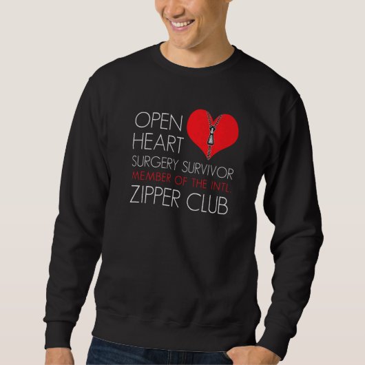 Heart Surgery Zipper Club Member   Trui (Voorkant)