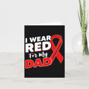 Heart Survivor Warrior I Draag Red voor mijn vader Kaart