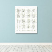 Heart Sutra (般若心経) Canvas Afdruk (Insitu (Houten vloer))