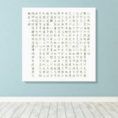 Heart Sutra (般若心経) Canvas Afdruk (Insitu (Houten vloer))