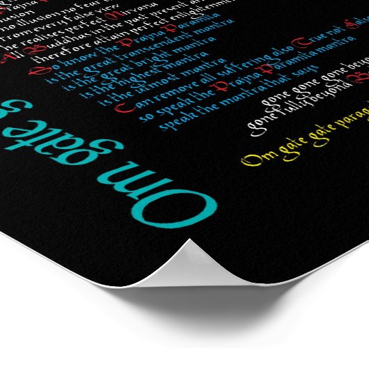 Heart Sutra - Buddha Poster (Hoek)