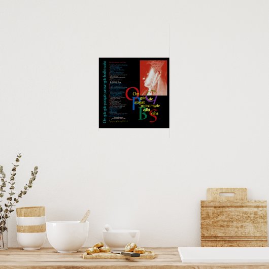 Heart Sutra - Buddha Poster (Keuken)