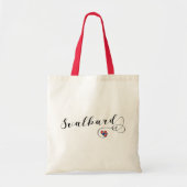 Heart Svalbard Flag, Spitsbergen, Noorse Canvas ta Tote Bag (Voorkant)