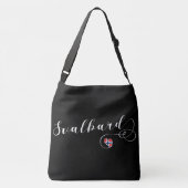 Heart Svalbard Flag, Spitsbergen, Noorwegen Crossbody Tas (Achterkant)