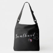 Heart Svalbard Flag, Spitsbergen, Noorwegen Crossbody Tas (Voorkant)