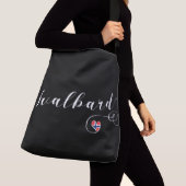 Heart Svalbard Flag, Spitsbergen, Noorwegen Crossbody Tas (Dichtbij)