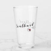 Heart Svalbard Flag, Spitsbergen, Noorwegen Glas (Voorkant)