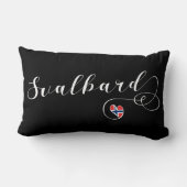 Heart Svalbard Flag, Spitsbergen, Noorwegen Kussen (Achterkant)