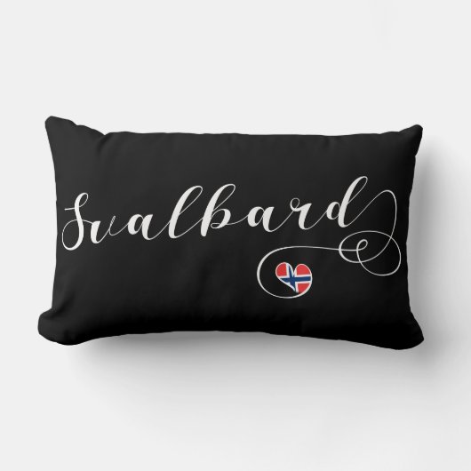 Heart Svalbard Flag, Spitsbergen, Noorwegen Kussen (Voorkant)