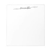 Heart Swash Handtekeningnaam Notitieblok (Voorkant)