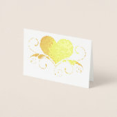 Heart Swirl | Roze ombre Heart Cutout Folie Kaarten (Voorkant)