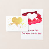 Heart Swirl | Roze ombre Heart Cutout Folie Kaarten (Display)