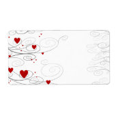 Heart Swirls Etiket (Voorkant)