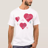 Heart Symbols with Education Elements for Creative T-shirt (Voorkant)