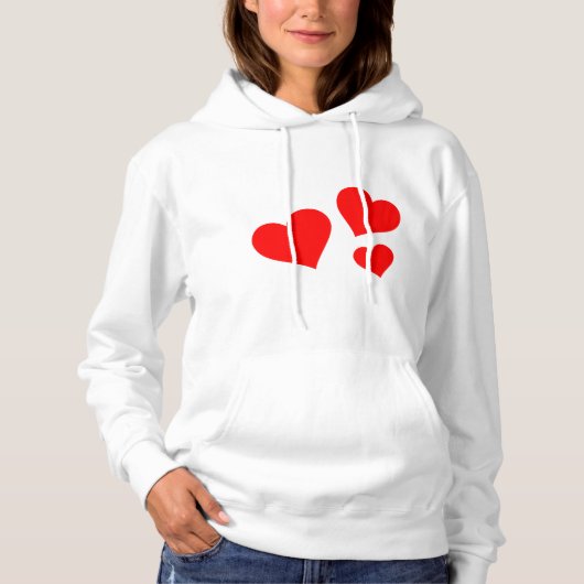 Heart T-Shirt Hoodie (Voorkant)