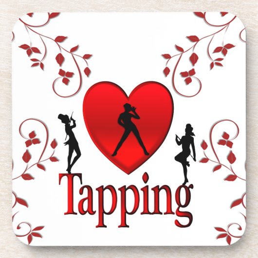 Heart Tap Dance Design Bier Onderzetter (Voorkant)