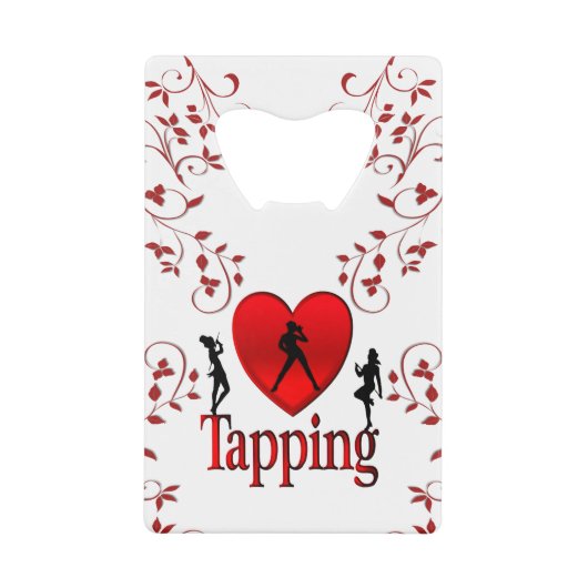 Heart Tapping Dance Design Creditkaart Flessenopener (Voorkant)