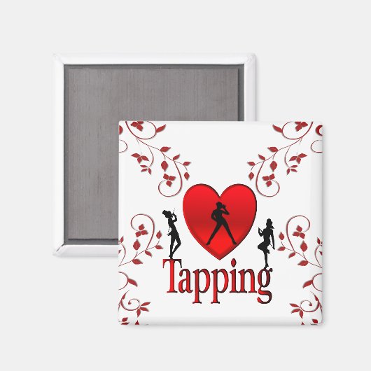 Heart Tapping Dance Design Magneet (Voorkant / Achterkant)