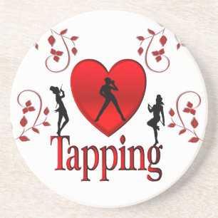 Heart Tapping Dance Design Zandsteen Onderzetter