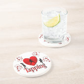Heart Tapping Dance Design Zandsteen Onderzetter (Zijkant)