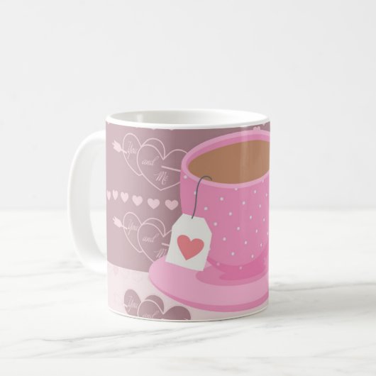 Heart Tea Mok Love Design (Voorkant links)
