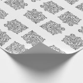 Heart Tegel Pattern Wrapping Paper Cadeaupapier (Hoek)