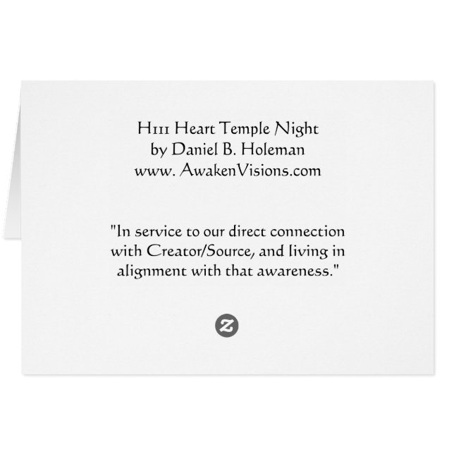 Heart Temple Night (Achterkant Horizontaal)