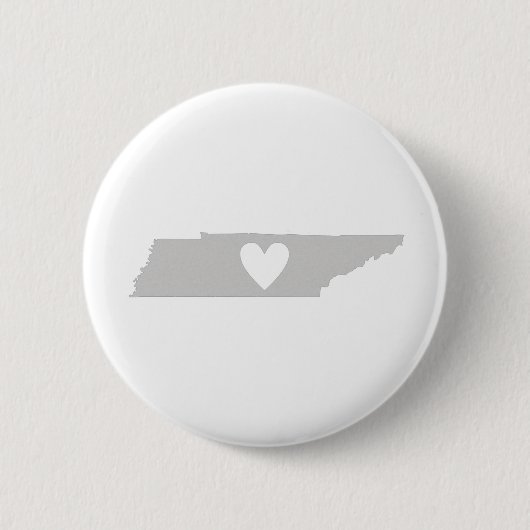 Heart Tennessee staatssilhouet Ronde Button 5,7 Cm (Voorkant)